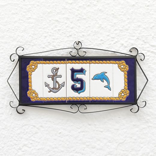 Números modelo "MARITIMO" - 11cm. (2.1")
