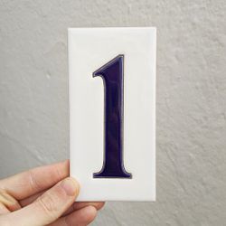Números simples "AZULES" - 15cm. (6")
