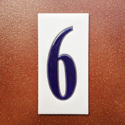 Números simples "AZULES" - 15cm. (6")