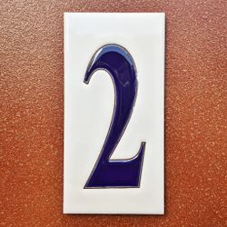 Números simples "AZULES" - 15cm. (6")