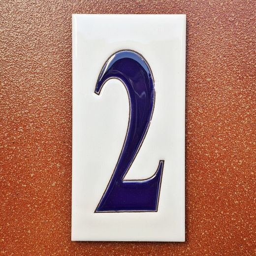 Números simples "AZULES" - 15cm. (6")