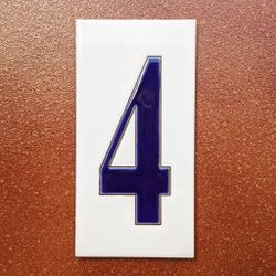 Números simples "AZULES" - 15cm. (6")