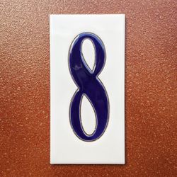 Números simples "AZULES" - 15cm. (6")