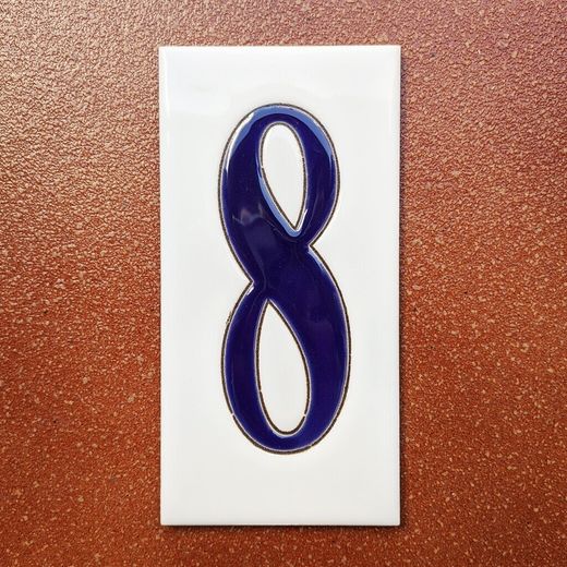 Números simples "AZULES" - 15cm. (6")