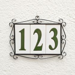 Números simples "VERDES" - 15cm. (6")